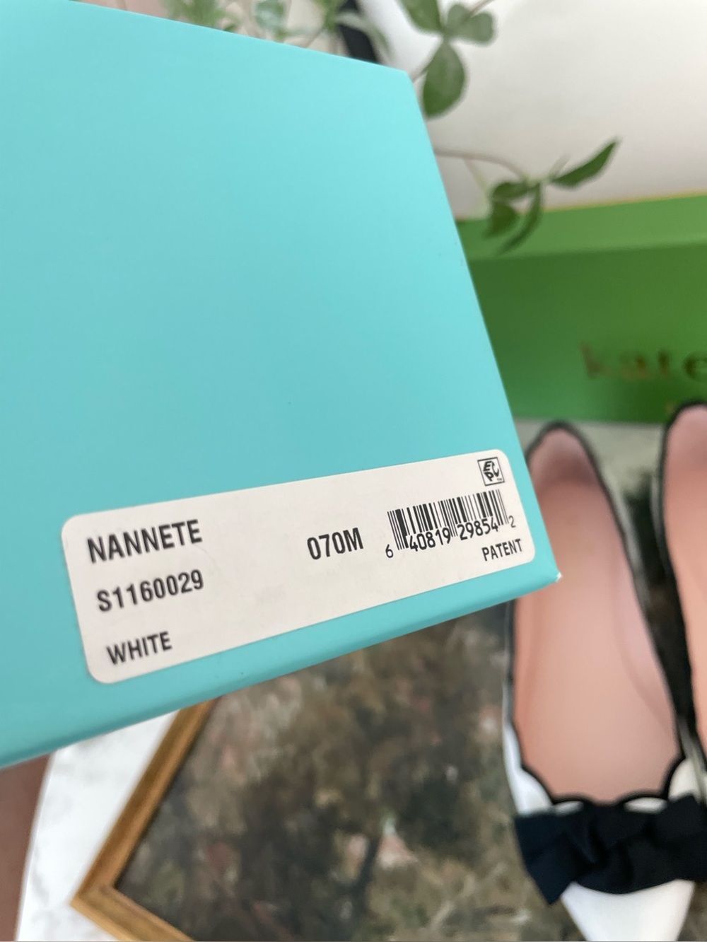 Kate Spade NY Nanette Ballet Flats White Black Patent Leather Scalloped Bow - Picture 9 of 13